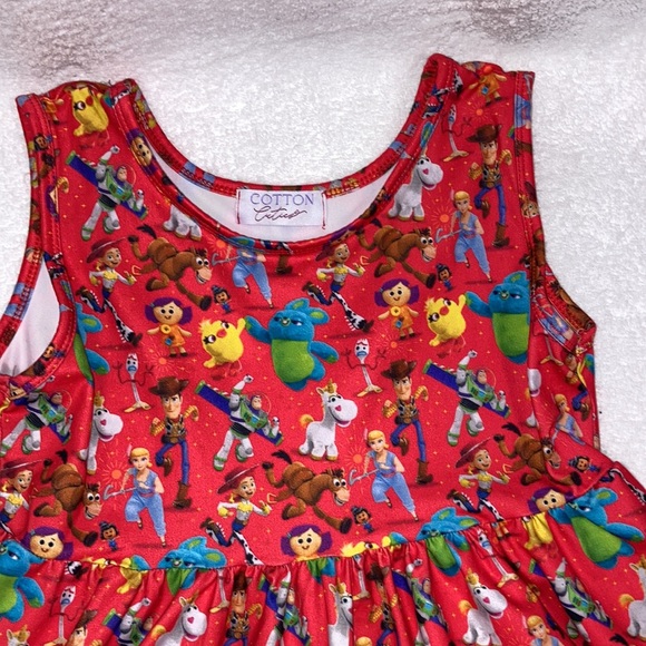 Cotton cuties Toy Story sleeveless pocket dress size 7/8 - Picture 2 of 10
